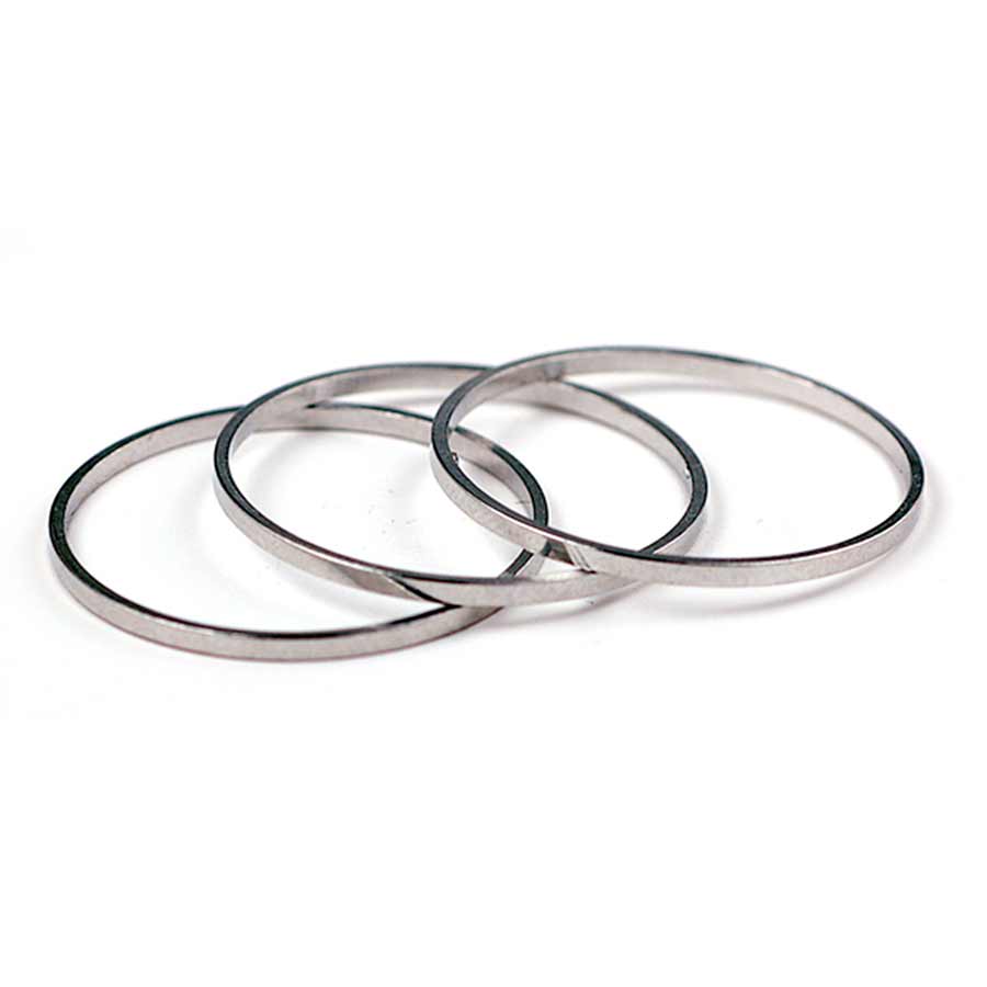 Cassette Spacers and Lockrings Wheels Manufacturing Wheels Manufacturing Freewheel and Bottom Bracket Cup Shims 1.5mm Bag/10 Light Gray