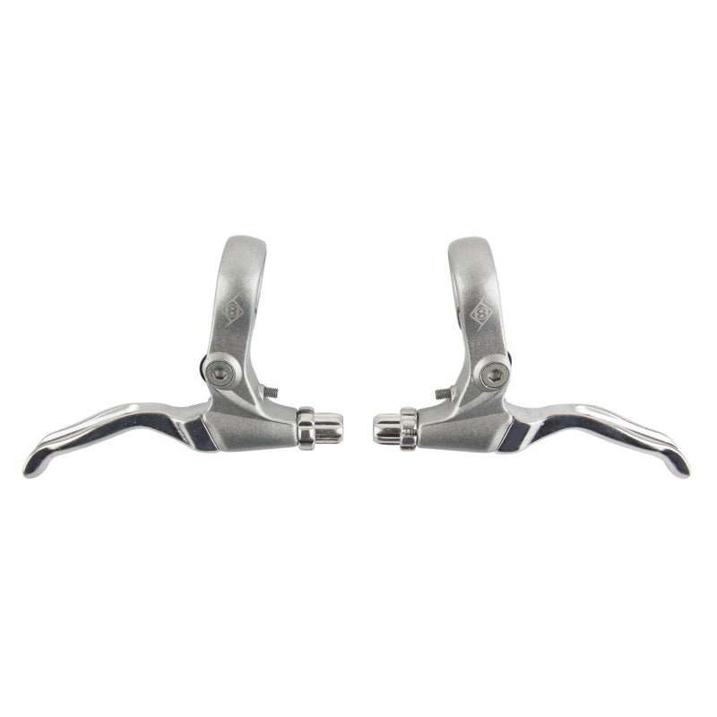 Brake Levers Origin8 Origin8 Duo-Trigger Universal Levers Silver/Silver Pair 2 Finger Universal Gray