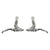 Brake Levers Origin8 Origin8 Duo-Trigger Universal Levers Silver/Silver Pair 2 Finger Universal Gray
