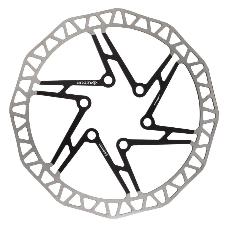 Brakes Origin8 Origin8 SpeedCheck One-Piece Rotor 140mm Black Rotor Dark Gray