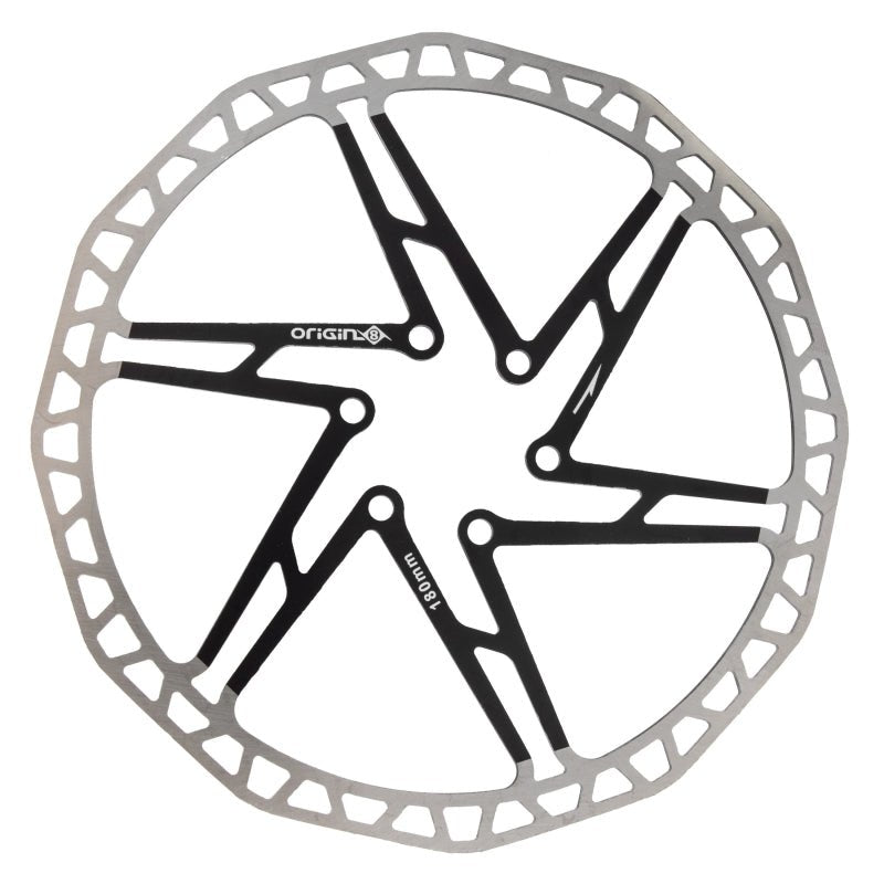Brakes Origin8 Origin8 SpeedCheck One-Piece Rotor 180mm Black Rotor Dark Gray