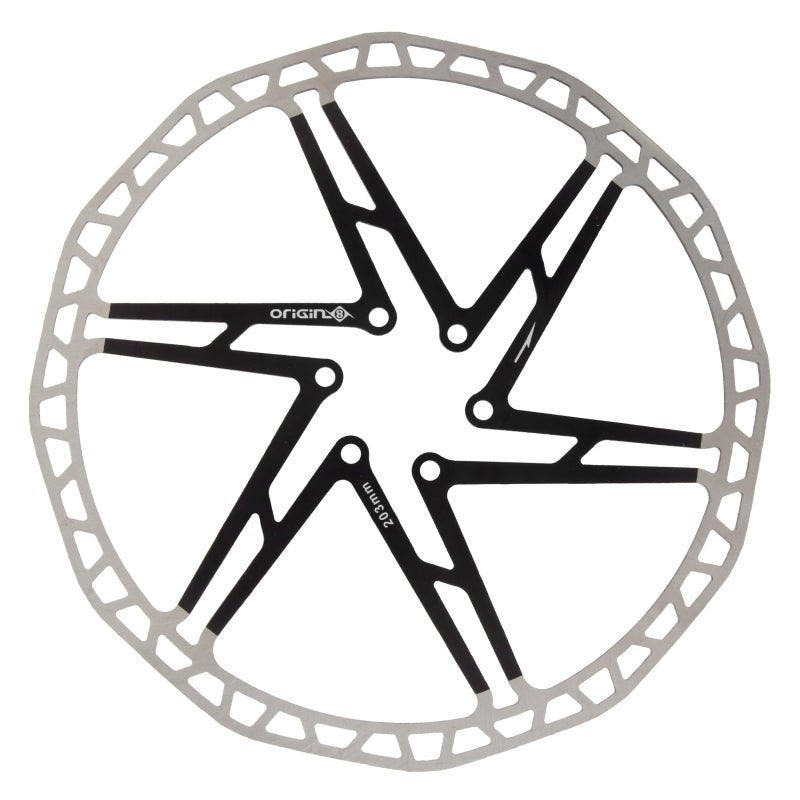 Brakes Origin8 Origin8 SpeedCheck One-Piece Rotor 203mm Black Rotor Gray