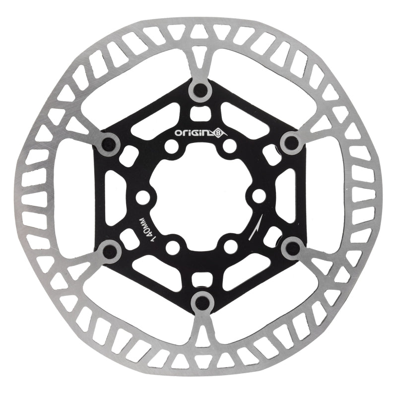 Brakes Origin8 Origin8 SpeedCheck Two-Piece Floating Rotor 140mm Black Rotor Dark Gray