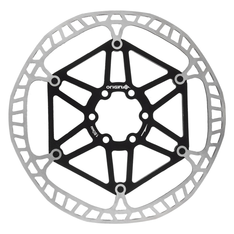 Brakes Origin8 Origin8 SpeedCheck Two-Piece Floating Rotor 180mm Black Rotor Gray