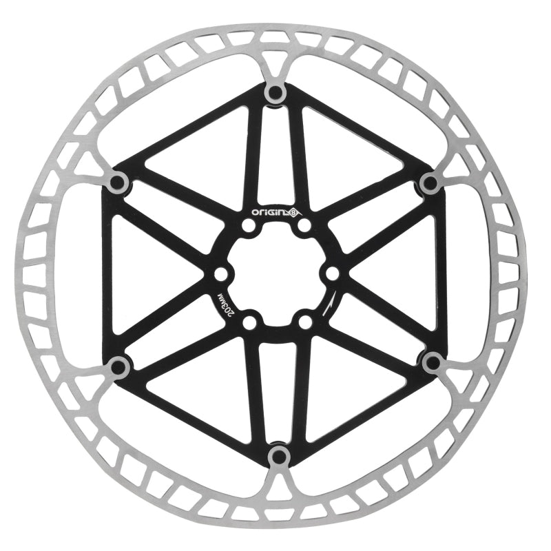 Brakes Origin8 Origin8 SpeedCheck Two-Piece Floating Rotor 203mm Black Rotor Gray