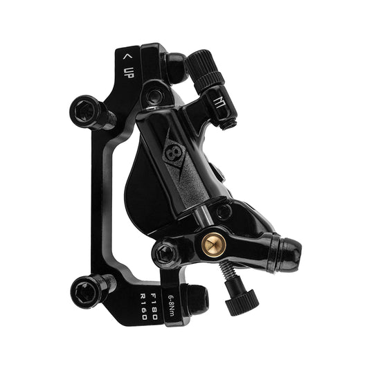 Brakes Origin8 Origin8 Vise MTB Mechanical/Hydraulic Post Mount Disc Brake Frt or Rr Black Mineral Oil Post/IS Mount 20 MTB Black
