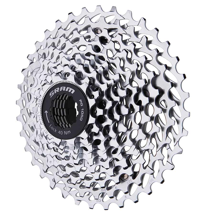 Cassettes and Cogs SRAM SRAM PG-1050 Cassette - 10 Speed 12-25t Silver Dark Slate Gray