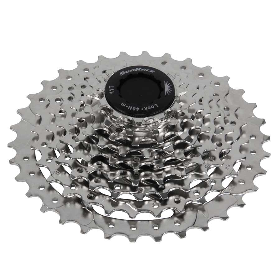 Cassettes and Cogs SunRace SunRace M96 Cassette - 9-Speed 11-34t Nickel Light Slate Gray