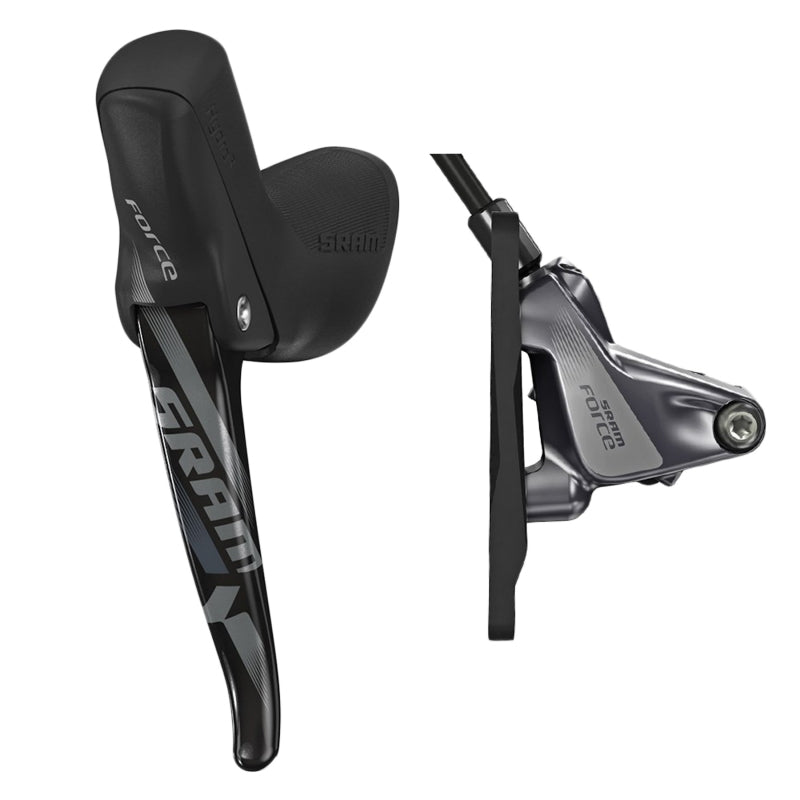 Disc Brake & Lever SRAM SRAM Force 1 Left Hydraulic Brake Lever Force Disc Brake Caliper 950mm Hose Flat Mount Dark Slate Gray