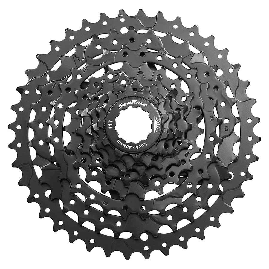 Cassettes and Cogs SunRace Sun Race CSM680 8sp. Cassette 11-40T Black Dark Slate Gray