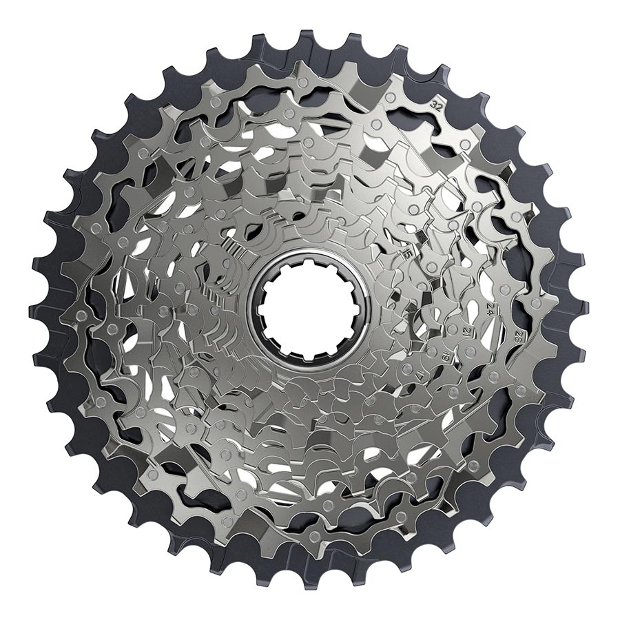 Cassettes and Cogs SRAM SRAM Force AXS XG-1270 Cassette - 12-Speed 10-36t Silver For XDR Driver Body D1 Dim Gray
