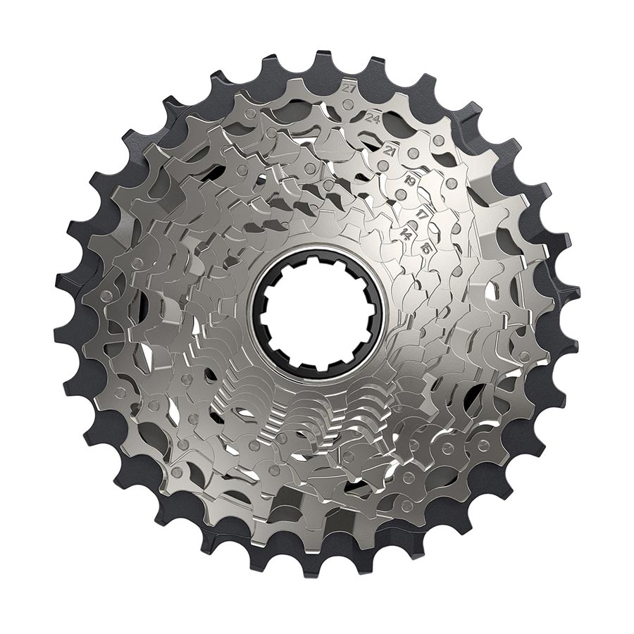 Cassettes and Cogs SRAM SRAM Force AXS XG-1270 Cassette - 12-Speed 10-30t Silver For XDR Driver Body D1 Dim Gray
