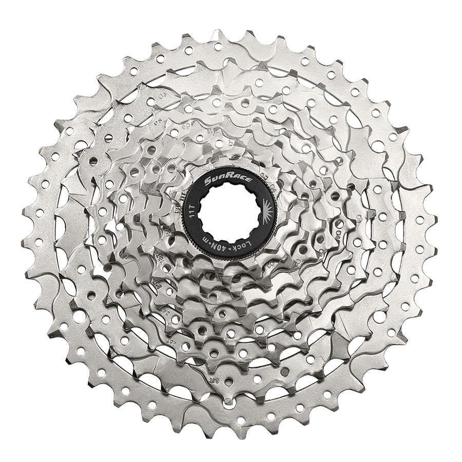 Cassettes and Cogs SunRace SunRace M98 Cassette - 9-Speed 11-36t Nickel Light Gray