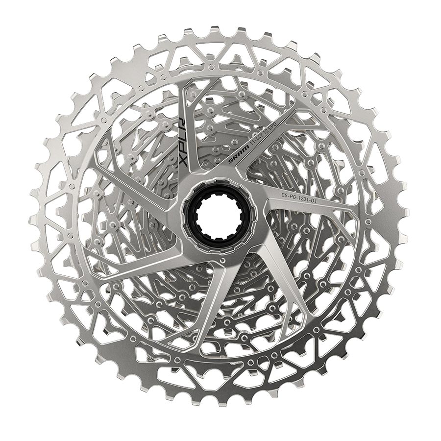 Cassettes and Cogs SRAM SRAM XPLR PG-1231 Cassette - 12-Speed 11-44t Silver D1 Light Slate Gray