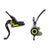 Disc Brake & Lever Magura Magura MT8 SL Disc Brake Lever - Front Rear Hydraulic Post Mount Gray/YLW Dark Slate Gray