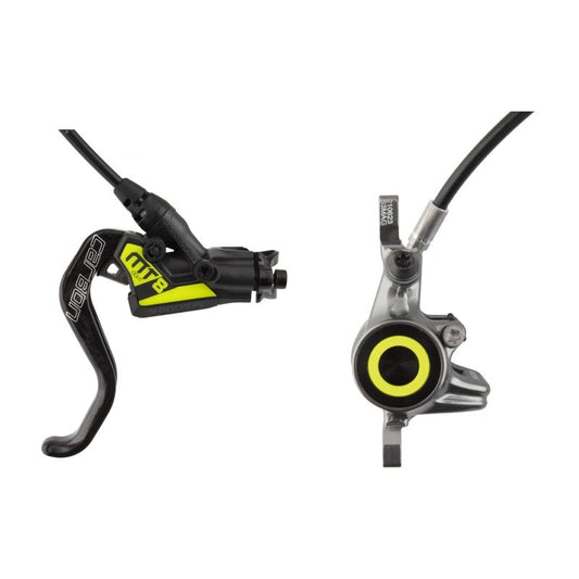 Disc Brake & Lever Magura Magura MT8 SL Disc Brake Lever - Front Rear Hydraulic Post Mount Gray/YLW Dark Slate Gray