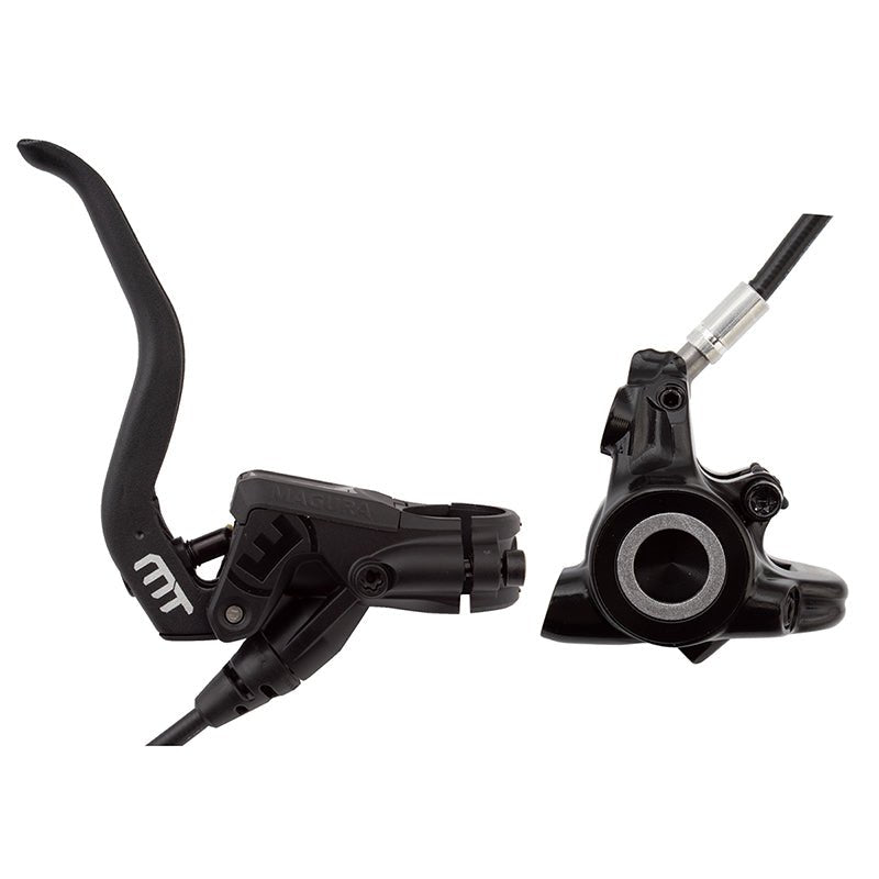Disc Brake & Lever Magura Magura MT4 Disc Brake and Lever - Front or Rear Hydraulic Flat Mount Black Dark Slate Gray