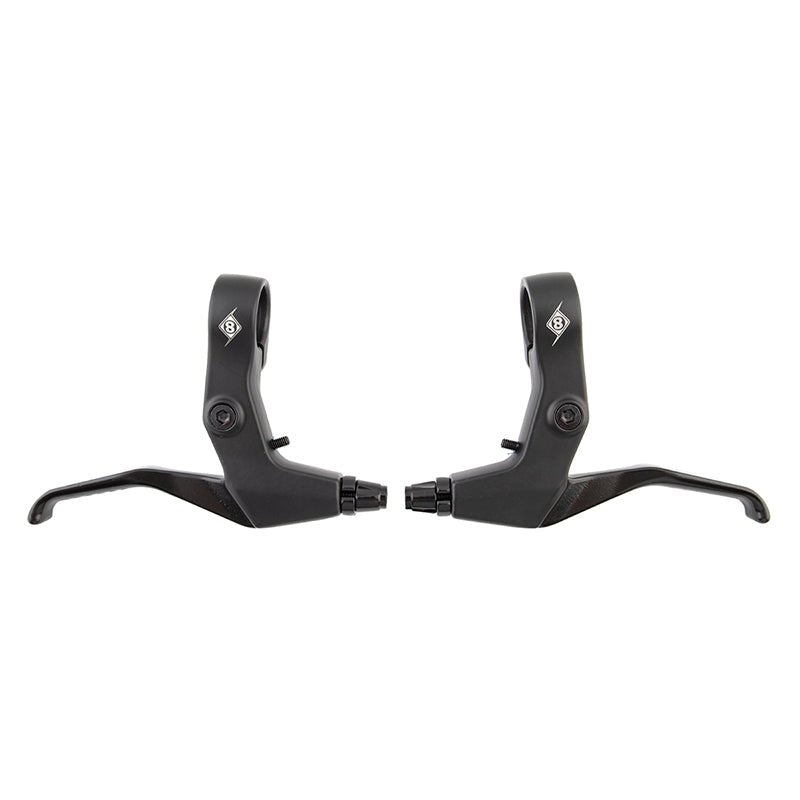 Brake Levers Origin8 Origin8 Midi-Trigger SP Levers Black/Black Pair 2 Finger Short Dark Slate Gray