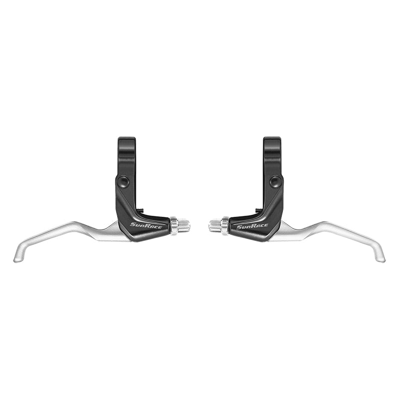 Brake Levers SunRace Sunrace BL-M400 Brake Levers Silver/Black Pair 2 Finger Dark Slate Gray