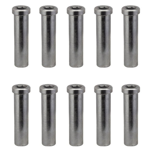 Brakes Sunlite Sunlite Recessed Brake Nut Bag of 10 30mm Bolts- Nuts and Washers Slate Gray