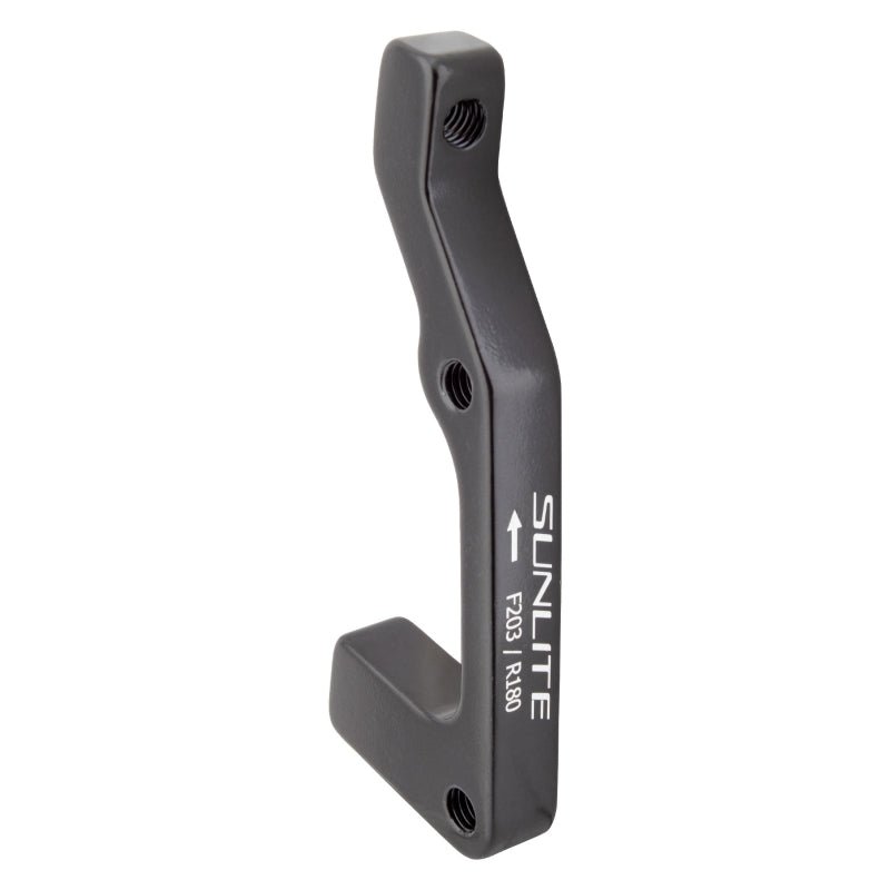 Brakes Sunlite Sunlite Disc Adapter FT/RR 203mmF/180mmR Post Mount IS Mount Black Dim Gray