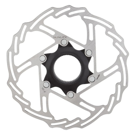 Brakes Sunlite Sunlite 2-Piece CL Disc Rotor 160mm Black/Silver Rotor Gray