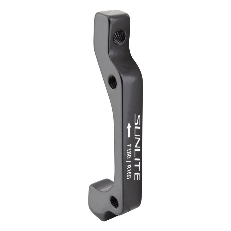 Brakes Sunlite Sunlite Disc Adapter FT/RR 180mmF/160mmR Post Mount IS Mount Black Dim Gray