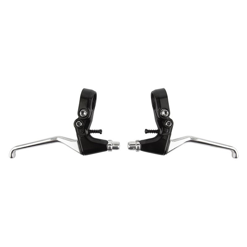 Brake Levers Sunlite Sunlite Alloy MTN Levers Black/Silver Pair 4 Finger Light Gray