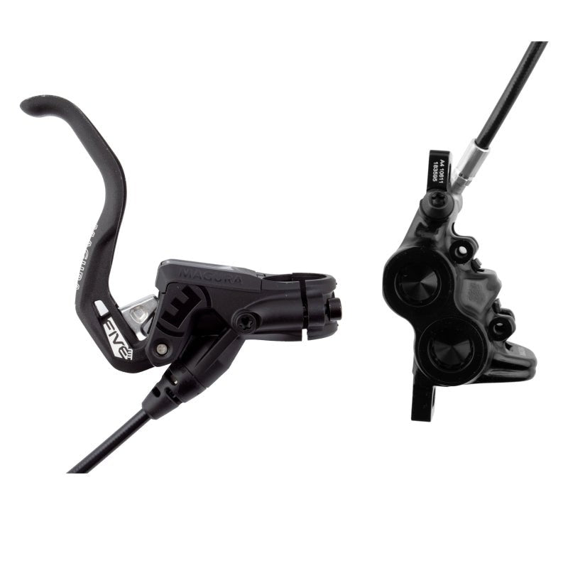 Disc Brake & Lever Magura Magura MT5 HC Disc Brake Lever -  Front Rear Hydraulic Post Mount BLK/Neon Red Dark Slate Gray