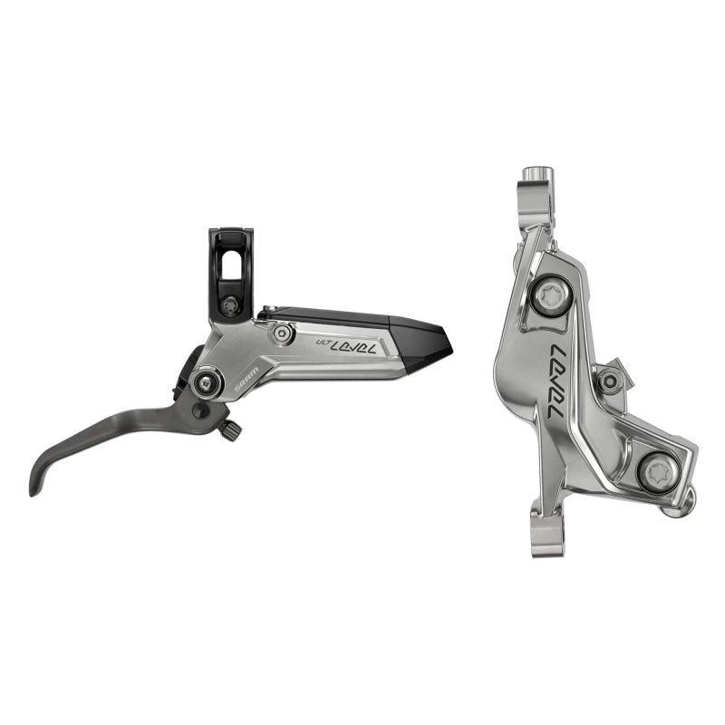 Disc Brake & Lever SRAM SRAM Level Ultimate Stealth Disc Brake Lever - Rear Post Mount 4-Piston Carbon Lever Titanium Hardware BLK/Silver C1 Light Slate Gray