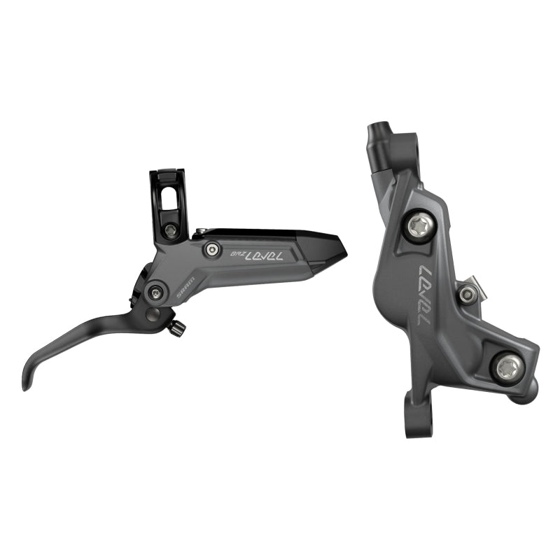Disc Brake & Lever SRAM SRAM Level Bronze Stealth Disc Brake Lever - Front Post Mount 4-Piston Aluminum Lever SS Hardware Dark Polar C1 Dark Slate Gray
