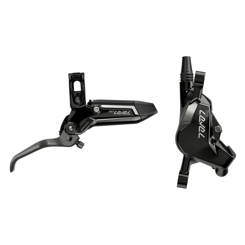 Disc Brake & Lever SRAM SRAM Level Ultimate Stealth Disc Brake Lever - Front Post Mount 2-Piston Carbon Lever Titanium Hardware Gloss BLK C1 Dark Slate Gray