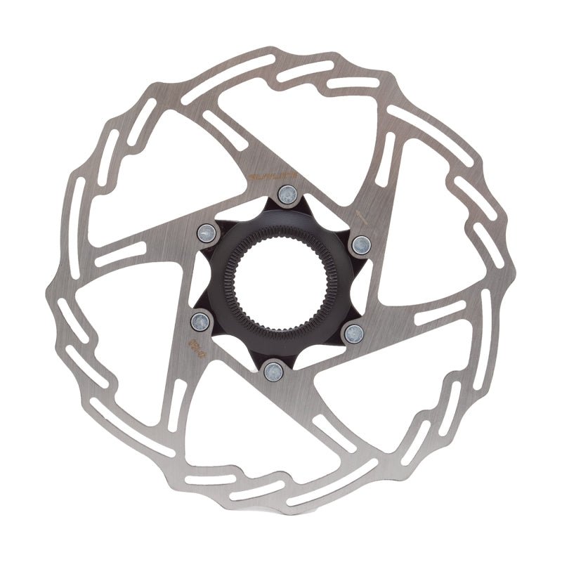 Brakes Sunlite Sunlite 2-Piece CL Disc Rotor 180mm Black/Silver Rotor Light Slate Gray