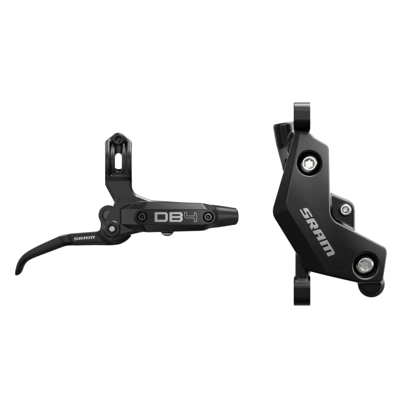 Disc Brake & Lever SRAM SRAM DB4 Disc Brake Lever - Left Front Rear 2000mm Hose Post Mount 4-Piston Aluminum Lever Diffusion BLK A1 Dark Slate Gray