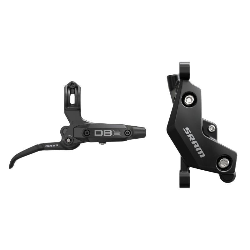 Disc Brake & Lever SRAM SRAM DB6 Disc Brake Lever - Right Front Rear 2000mm Hose Post Mount 4-Piston Aluminum Lever Diffusion BLK A1 Dark Slate Gray