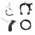 Brakes Sunlite Sunlite MX Side Pull Set Front or Rear Black 73-92mm Dark Slate Gray