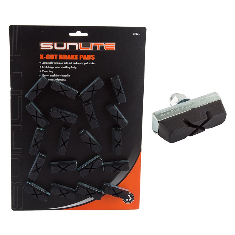 Brake Pads Sunlite Sunlite X-Cut Pads  35mm Black Card of 10pr Black