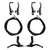 Brakes Origin8 Origin8 Sport Comp MTB V-Brake Set Front & Rear Black Dark Slate Gray