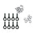 Fender Part SKS SKS Fender Eyebolt/Nut Set - 8-Pieces Dark Slate Gray