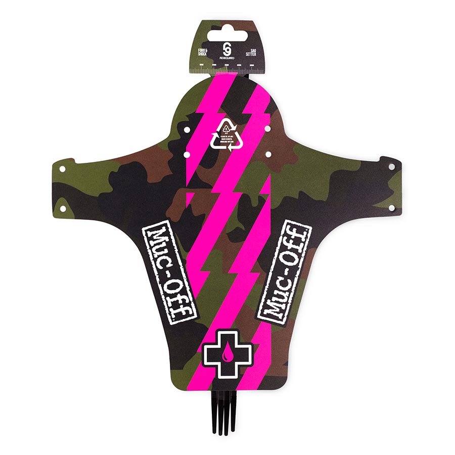 Front Fenders Muc-Off Muc-Off Ride Guard Front Fender Pink/Camo Dark Slate Gray