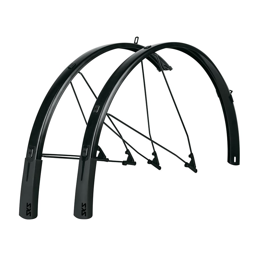 Full Coverage Fender SKS SKS B46 Bluemels Style Full Coverage Fender Set - 46mm 700 x 28-37 Matte BLK Black