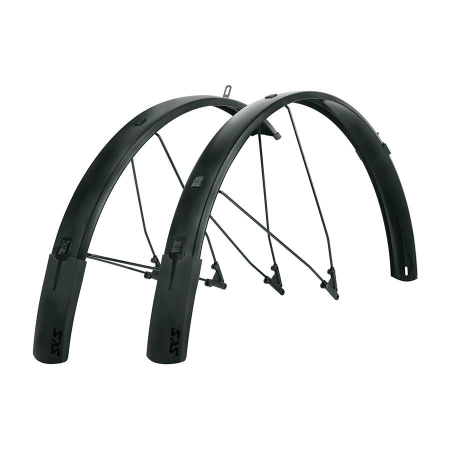 Full Coverage Fender SKS SKS B65 Bluemels Style Full Coverage Fender Set - 65mm 27.5/29/700 x 1.75-2.25" Matte BLK Dark Slate Gray