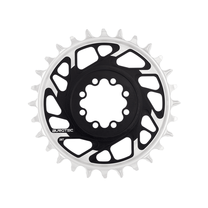 Burgtec 3mm Offset Thick Thin Chainring SRAM 8-Bolt 28T Blk