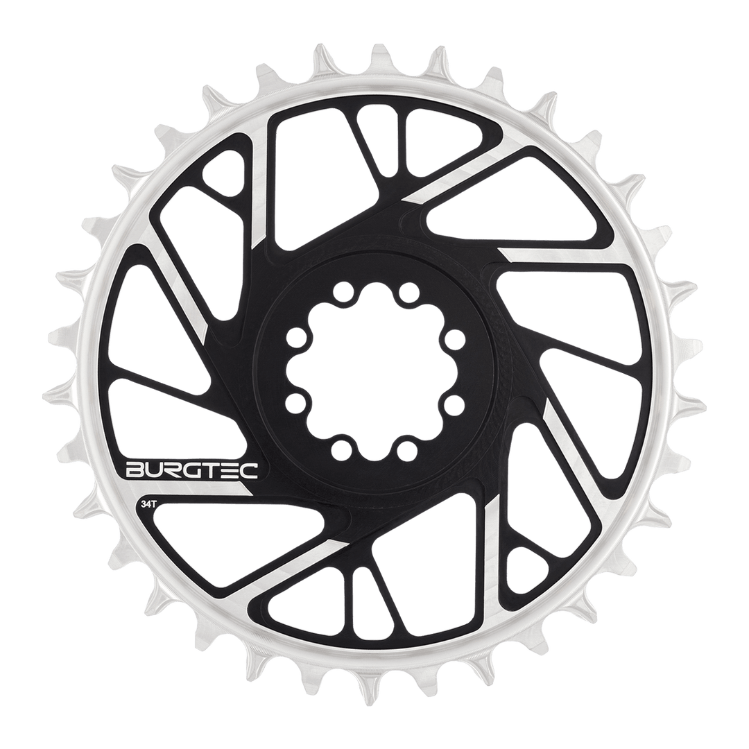Burgtec 3mm Offset Thick Thin Chainring SRAM 8-Bolt 34T Blk