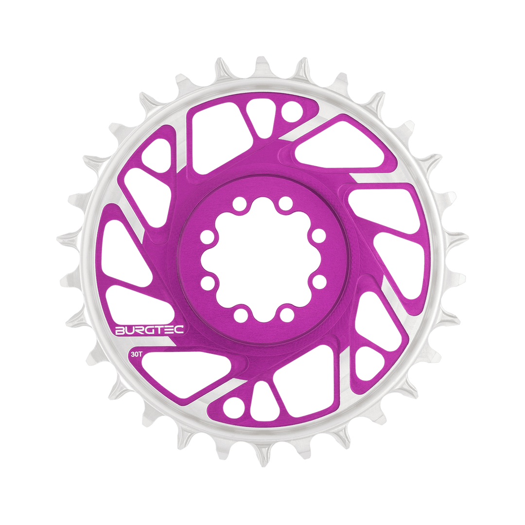 Burgtec 3mm Offset Thick Thin Chainring SRAM 8-Bolt 30T Purp