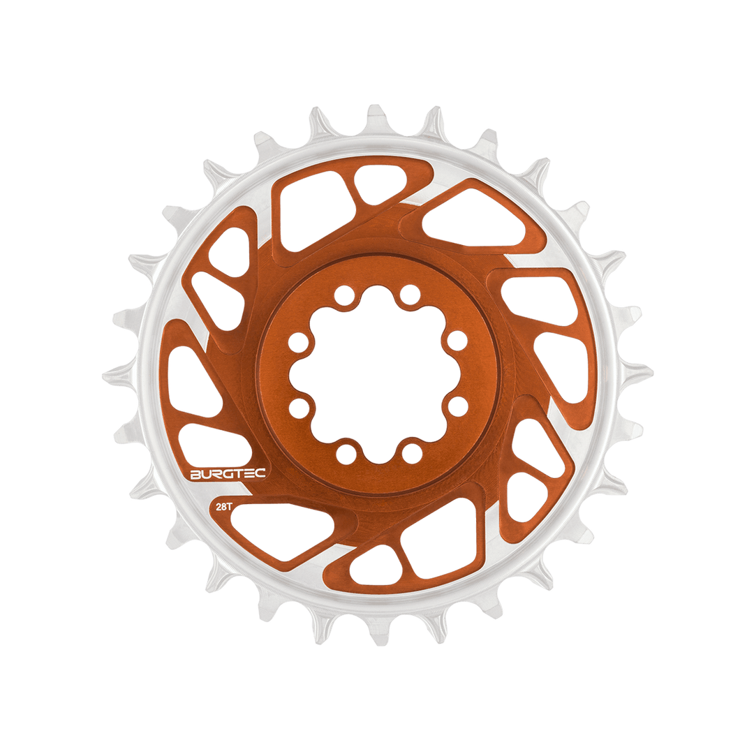 Burgtec 3mm Offset Thick Thin Chainring SRAM 8-Bolt 28T Brnz