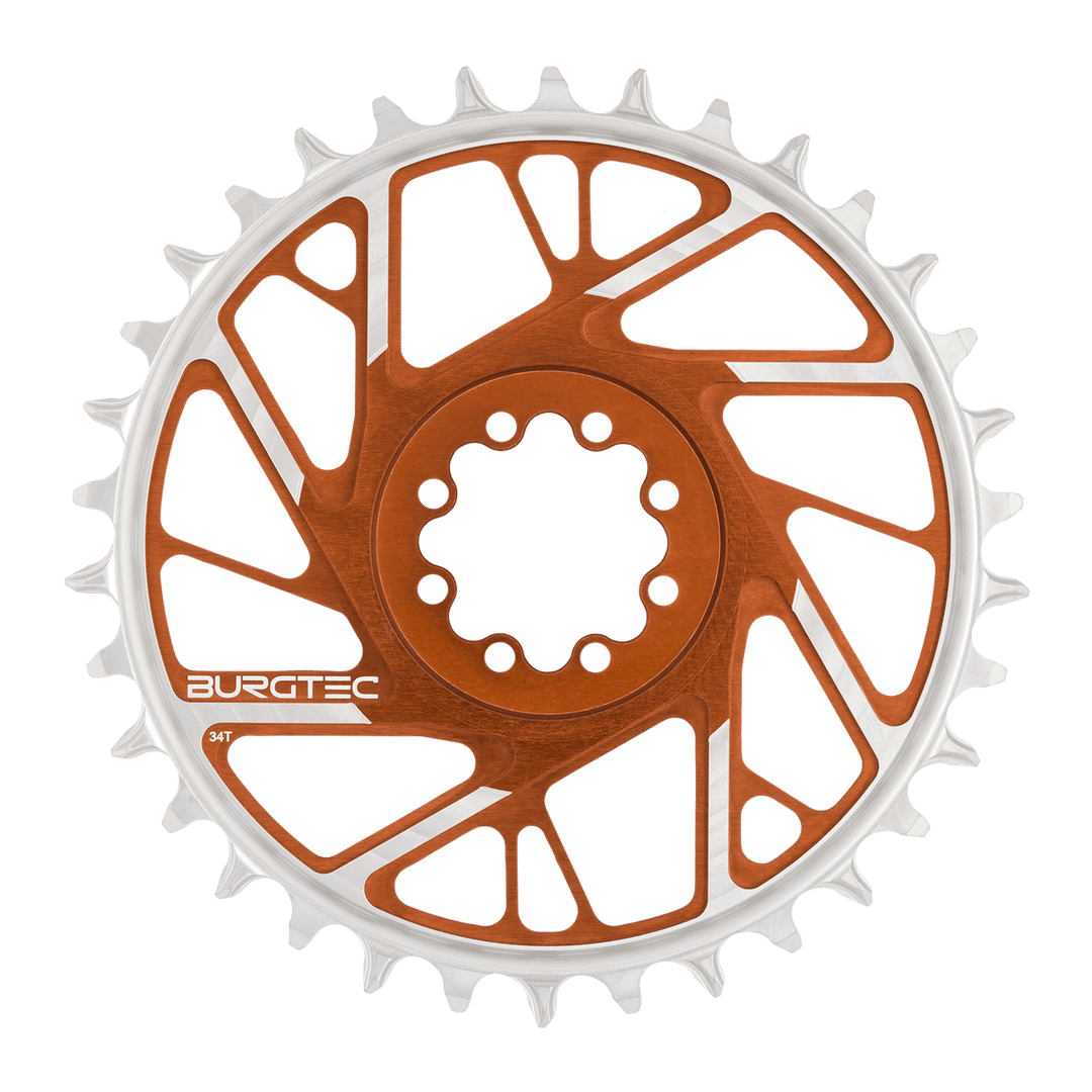 Burgtec 3mm Offset Thick Thin Chainring SRAM 8-Bolt 34T Brnz