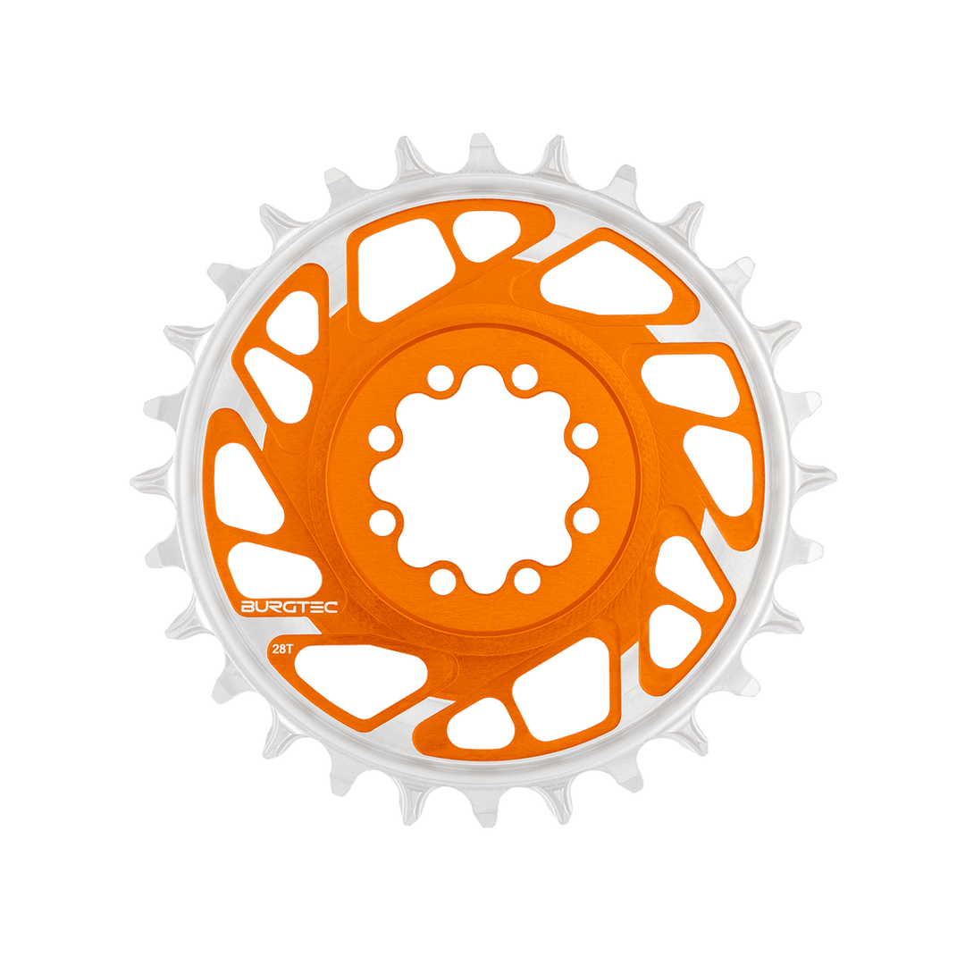 Burgtec 3mm Offset Thick Thin Chainring SRAM 8-Bolt 28T Org