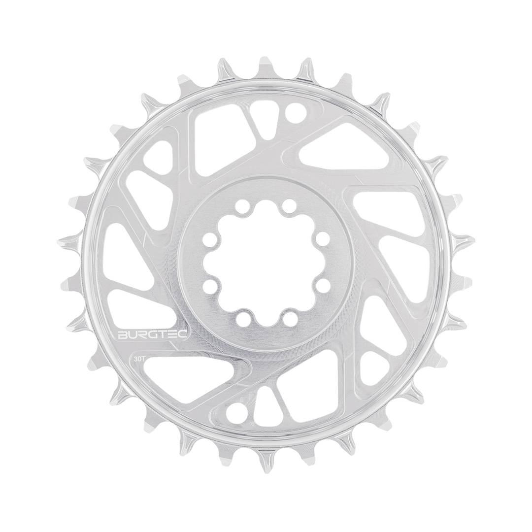 Burgtec 3mm Offset Thick Thin Chainring SRAM 8-Bolt 30T Silv