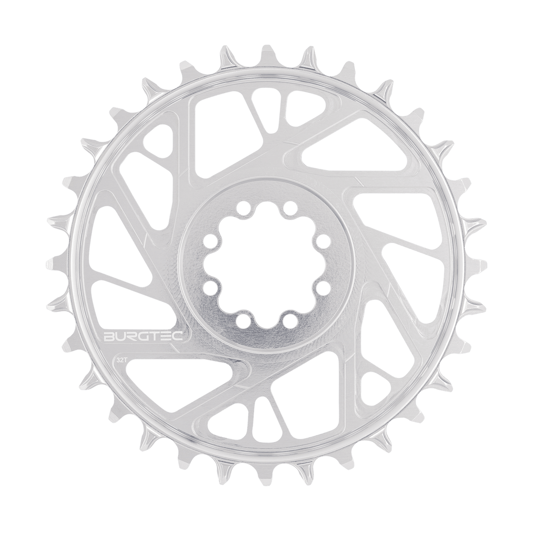 Burgtec 3mm Offset Thick Thin Chainring SRAM 8-Bolt 32T Silv